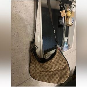 Gucci Tan and Black Men's Messenger Bag